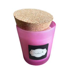 Energizing Aromatherapy: Frosted Pink Soy Candle with Citrus Bliss